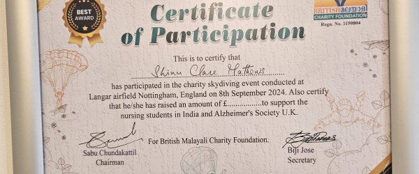 “Walk With Muthukad; Change lives thru BMCF” by Shinu Mathew by British Malayali Charity Foundation fundraising photo 6