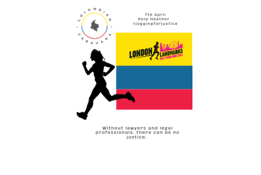 Heather is running the London Landmarks Half Marathon for the Colombian Caravana! by Colombian Caravana cover photo