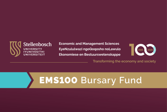 The EMS100 Bursary Fund by Stellenbosch University SA Foundation UK cover photo