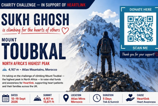 Sukh Ghosh - Climbing Mount Toubkal by Heartlink Ealing Hospital Heart Support Group cover photo