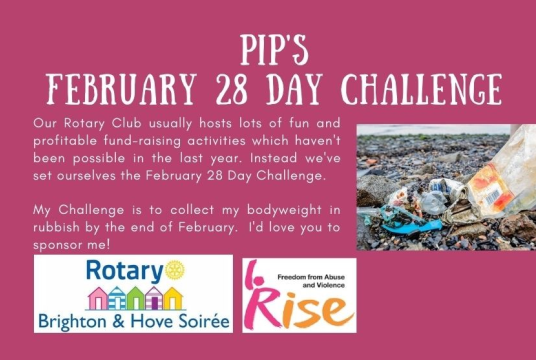 Feb 28 Day Challenge Pip W by Brighton & Hove Soiree Rotary Settlement cover photo