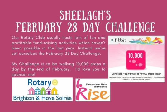 Feb 28 Day Challenge Sheelagh D by Brighton & Hove Soiree Rotary Settlement cover photo